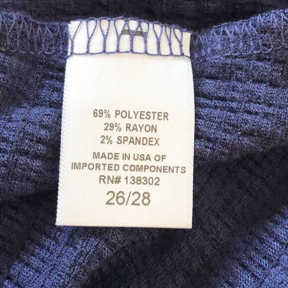 Avenue 26 |28 Tunic Top Blue Stretchy Scoop Neck Soft Textured - Picture 3 of 4